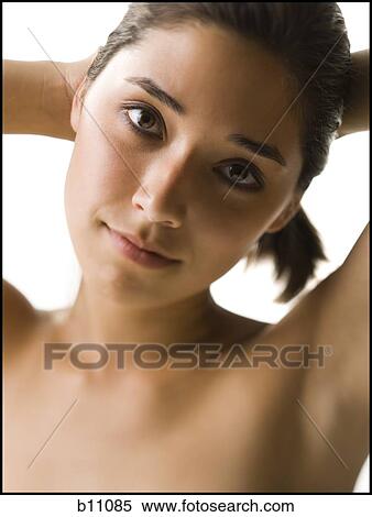 Close-up of beaul young woman's face View Large Photo Image Stock Photography - Close-up of beaul young woman's face. Fotosearch