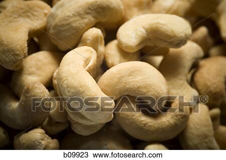 Stock Image - Close-up of cashew nuts. Fotosearch