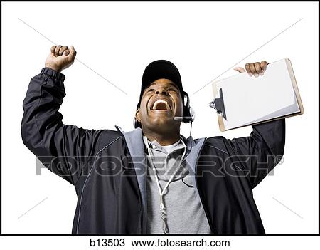 Coach cheering View Large Photo Image Stock Image - Coach cheering. Fotosearch