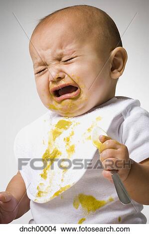 Picture - Crying baby boy. Fotosearch