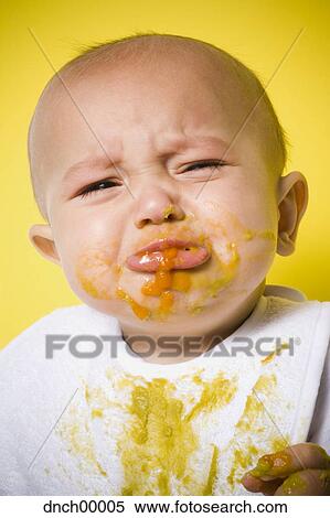 Stock Photography - Crying baby boy. Fotosearch