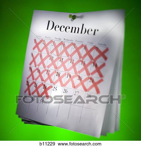 Stock Photo - December calendar. Fotosearch