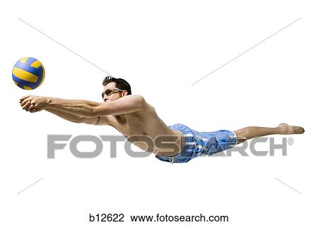Diving volleyball player View Large Photo Image Stock Image - Diving volleyball player. Fotosearch