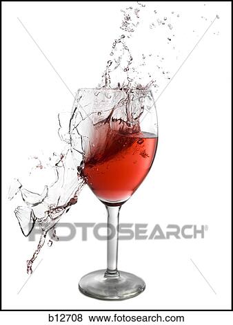 Stock Photo - Exploding wine glass. Fotosearch