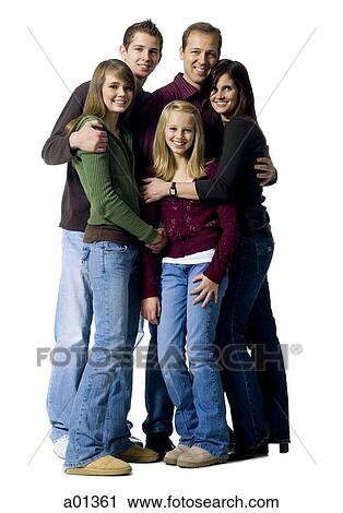 Family of five embracing View Large Photo Image Stock Image - Family of five embracing. Fotosearch
