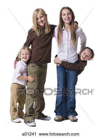 Stock Image - Family portrait of sisters. Fotosearch