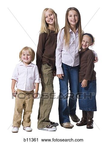 Stock Image - Family portrait of sisters. Fotosearch