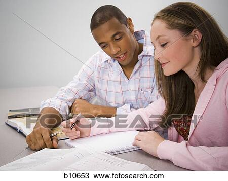 Female and Male college students View Large Photo Image Stock Image - Female and Male college students. Fotosearch