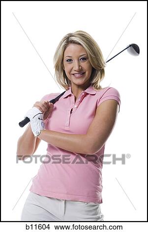Picture - Female golfer. Fotosearch