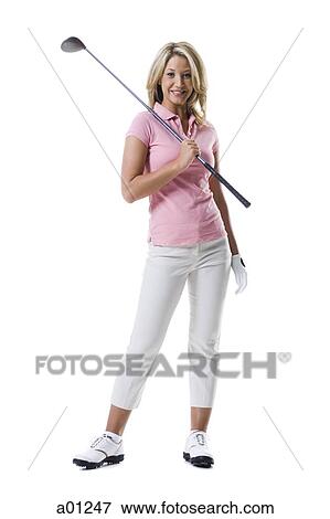 Female golfer View Large Photo Image Stock Photo - Female golfer. Fotosearch