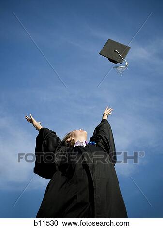 Female student celebrating graduation View Large Photo Image Stock Image - Female student celebrating graduation. Fotosearch