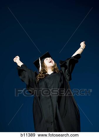 Female student celebrating graduation View Large Photo Image Stock Photo - Female student celebrating graduation. Fotosearch