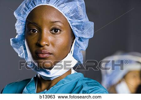 Female surgeon in scrubs Stock Image | b13963 | Fotosearch