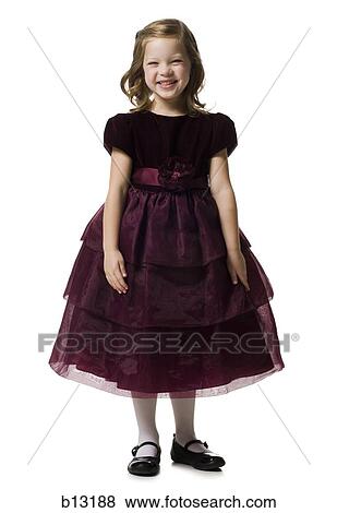 Stock Photo - Formally dressed girl smiling. Fotosearch