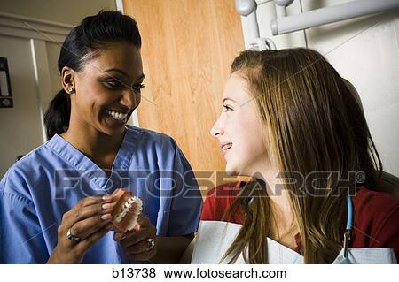 Girl having dental examination View Large Photo Image Stock Photo - Girl having dental examination. Fotosearch