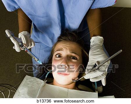 Girl having dental examination View Large Photo Image Stock Photograph - Girl having dental examination. Fotosearch