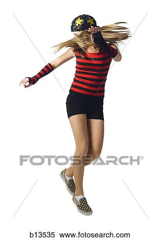 Stock Photography - Girl in costume dancing. Fotosearch