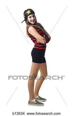 Picture - Girl in costume posing. Fotosearch
