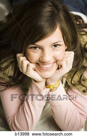 Girl smiling View Large Photo Image Stock Photo - Girl smiling. Fotosearch