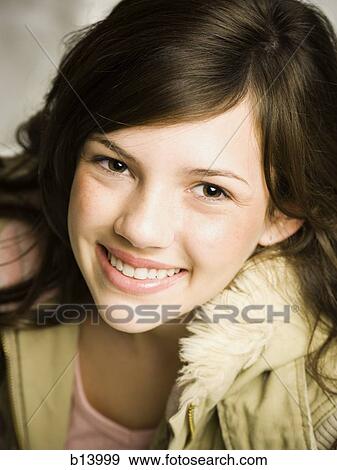 Stock Photo - Girl smiling. Fotosearch
