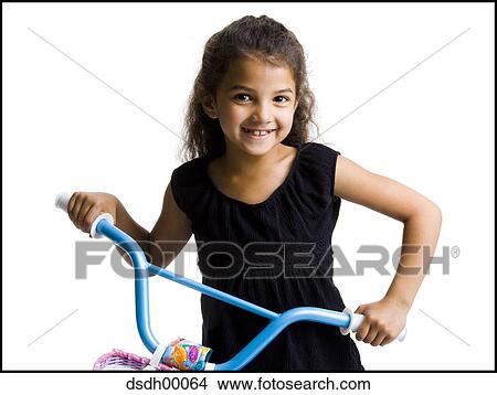 Girl with bicycle View Large Photo Image Picture - Girl with bicycle. Fotosearch