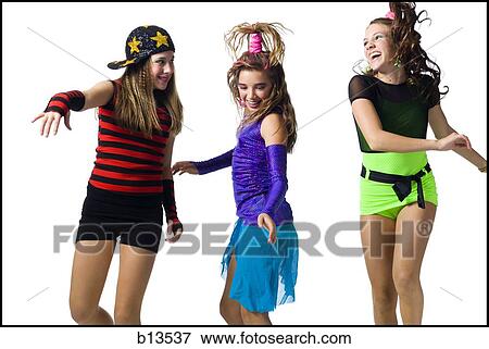 Girls in costume dancing View Large Photo Image Stock Photo - Girls in costume dancing. Fotosearch