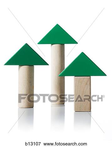Green triangles on wooden blocks View Large Photo Image Stock Photo - Green triangles on wooden blocks. Fotosearch