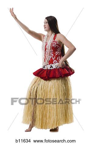 Picture - Hawaiian female hula dancer. Fotosearch