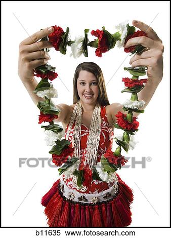 Hawaiian woman with lei View Large Photo Image Stock Photography - Hawaiian woman with lei. Fotosearch