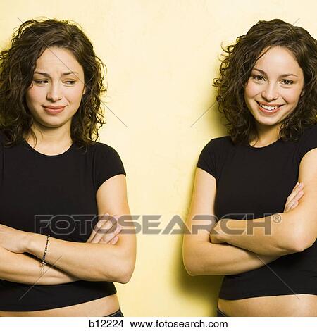 Identical twin teenage girls View Large Photo Image Picture - Identical twin teenage girls. Fotosearch