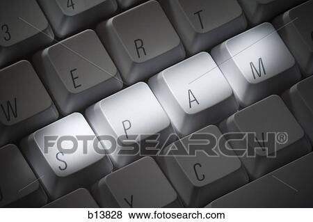 Keyboard with SPAM highlighted View Large Photo Image Stock Photo - Keyboard with SPAM highlighted. Fotosearch