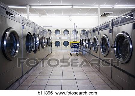 Laundromat View Large Photo Image Stock Photograph - Laundromat. Fotosearch