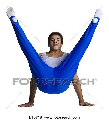 Male gymnast doing floor exercises View Large Photo Image Stock Photo - Male gymnast doing floor exercises. Fotosearch