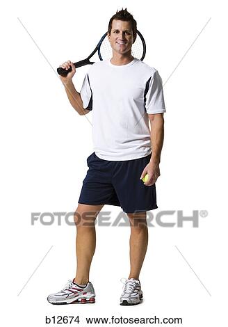 Picture - Male tennis player. Fotosearch