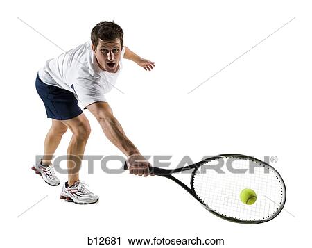 Stock Image - Male tennis player. Fotosearch