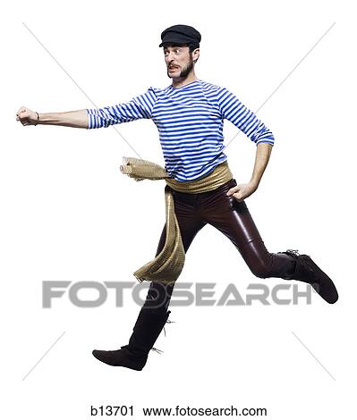 Man in leather pants and waist sash falling View Large Photo Image Stock Image - Man in leather pants and waist sash falling. Fotosearch