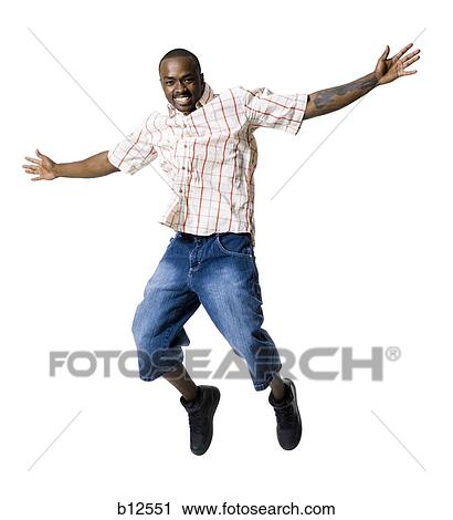 Stock Image - Man jumping. Fotosearch