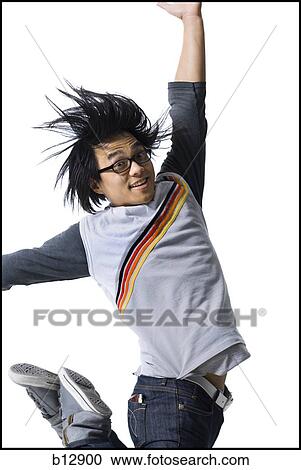 Stock Image - Man jumping. Fotosearch