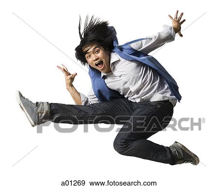 Stock Photo - Man jumping. Fotosearch