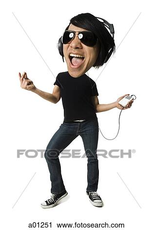 Man listening to MP3 player View Large Photo Image Stock Image - Man listening to MP3 player. Fotosearch