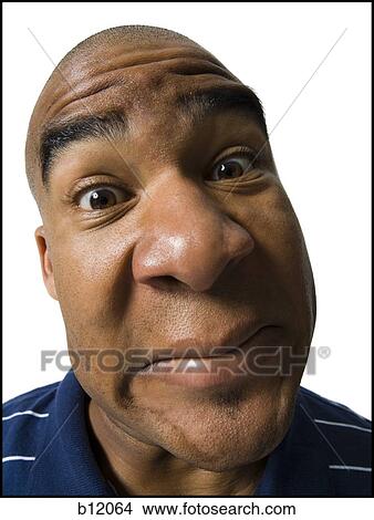 Picture - Man making a funny face. Fotosearch