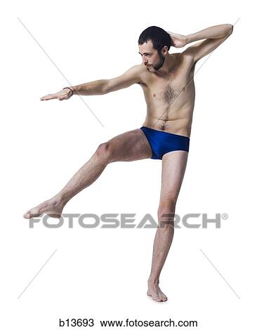 Man standing in swimsuit gesturing and pointing View Large Photo Image Stock Image - Man standing in swimsuit gesturing and pointing. Fotosearch