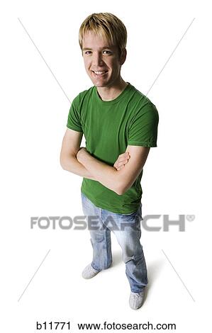 Stock Image - Man with crossed arms. Fotosearch