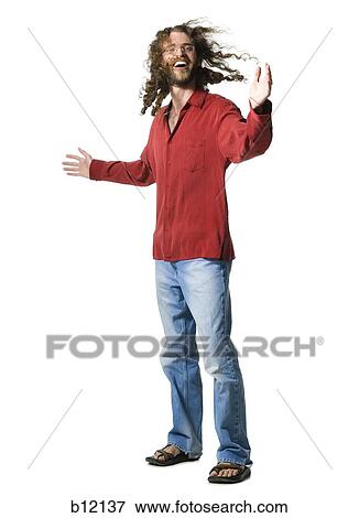 Man with long hair and beard View Large Photo Image Stock Photo - Man with long hair and beard. Fotosearch