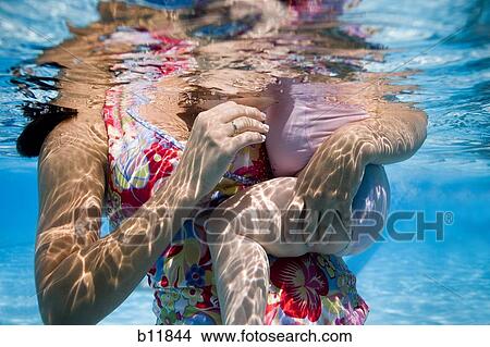 Mother and daughter in swimming pool View Large Photo Image Picture - Mother and daughter in swimming pool. Fotosearch