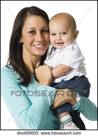 Mother with baby boy View Large Photo Image Stock Image - Mother with baby boy. Fotosearch
