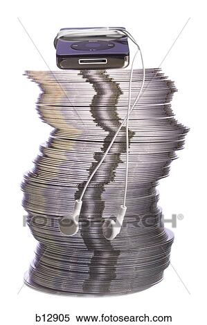 MP3 Player placed on top stack of CDs View Large Photo Image Stock Photography - MP3 Player placed on top stack of CDs. Fotosearch