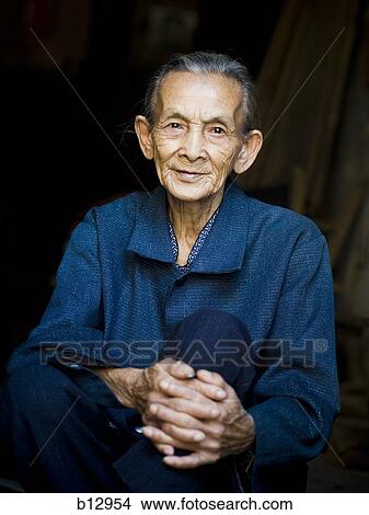 Picture - Older Chinese man.. Fotosearch