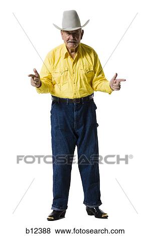 Stock Photo - Older man in western clothing. Fotosearch