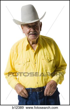 Stock Photo - Older man in western clothing. Fotosearch